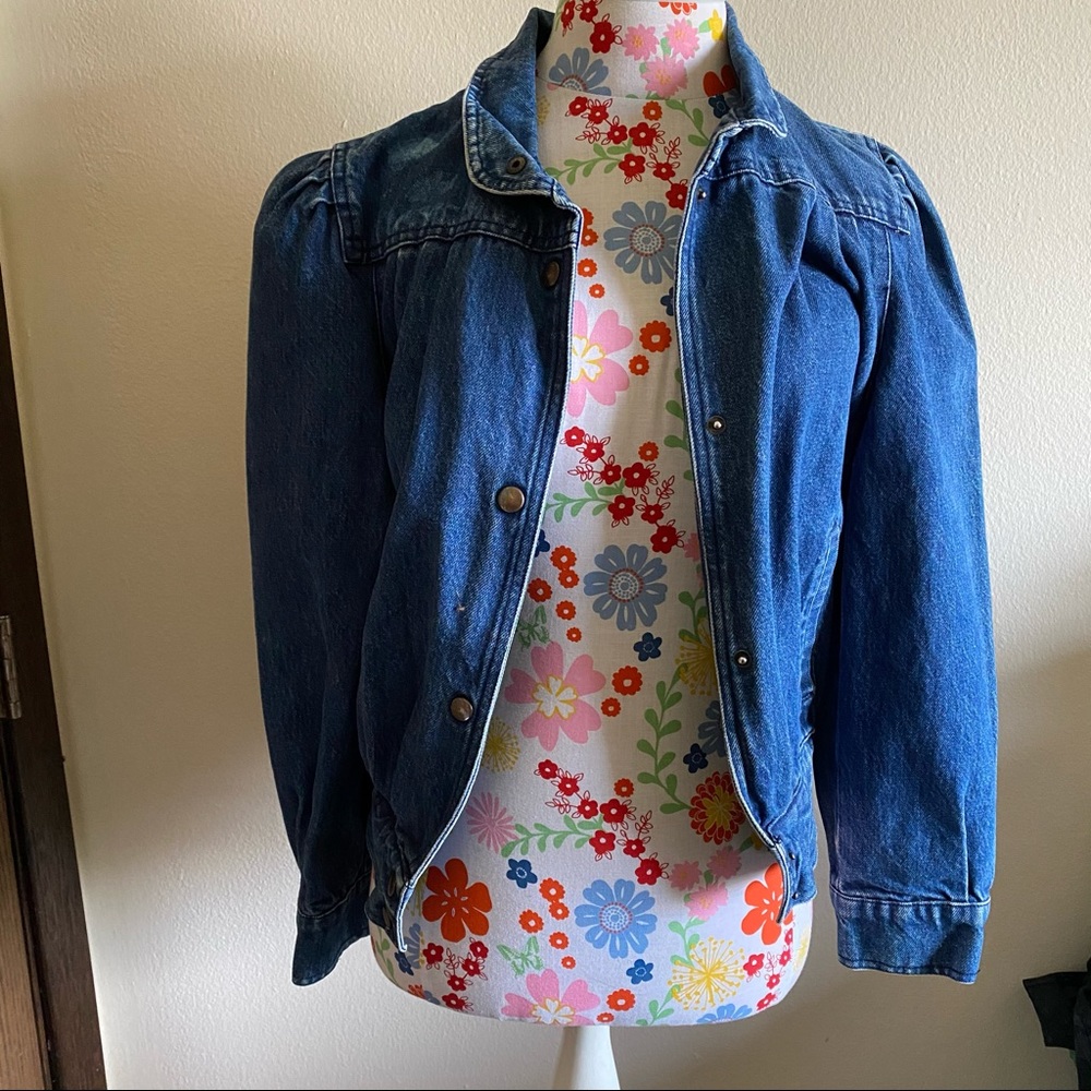 Puff Sleeve Denim Jacket
